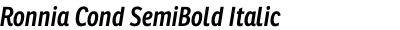 Ronnia Cond SemiBold Italic